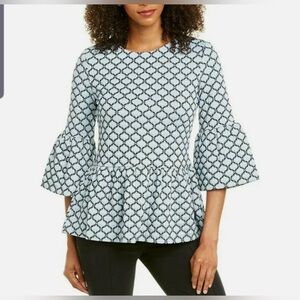 Tyler Boe peplum jacquard top